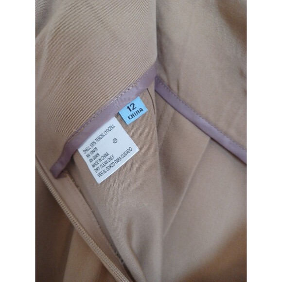 Antonio Melani Pants Womens 12 Tan Wide Leg Dress Trousers Casual Relaxed - Picture 8 of 8